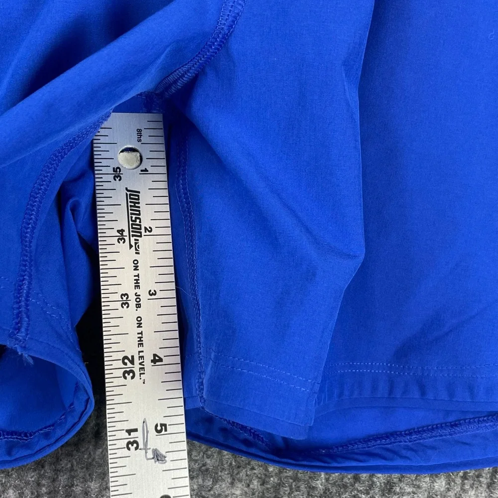 Lands' End Active Shorts Womens 8 Blue Stretch Athletic Running Pockets Gym